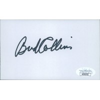 Bud Collins Tennis Broadcaster Signed 3x5 Index Card JSA Authenticated