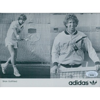 Brian Gottfried Tennis Star Signed 6x8 Promo Photo JSA Authenticated