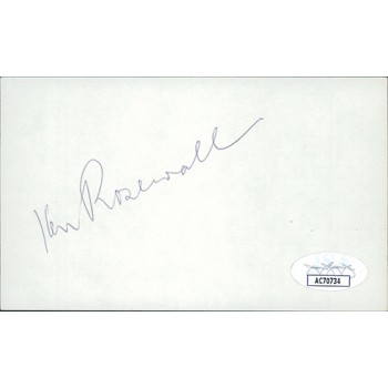 Ken Rosewall Tennis Star Signed 3x5 Index Card JSA Authenticated