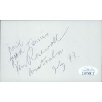 Ken Rosewall Tennis Star Signed 3x5 Index Card JSA Authenticated