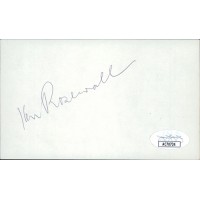 Ken Rosewall Tennis Star Signed 3x5 Index Card JSA Authenticated