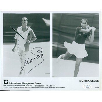 Monica Seles Tennis Star Signed 8x10 Glossy Photo JSA Authenticated