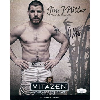 Jim Miller UFC MMA Fighter Signed 8x10 Cardstock Promo Photo JSA Authenticated