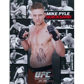 Mike Pyle UFC MMA Fighter Signed 8.5x11 Cardstock Photo JSA Authenticated