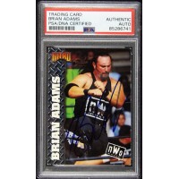 Brian Adams NWO Signed 1999 Topps Nitro Card #38 PSA Authenticated