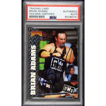 Brian Adams NWO Signed 1999 Topps Nitro Card #38 PSA Authenticated