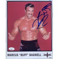Marcus Buff Bagwell Signed WCW NWO Wrestling 8x10 Card Photo JSA Authenticated