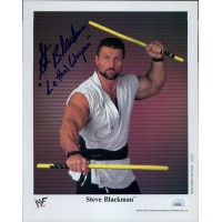 Steve Blackman WWF WWE Signed 8x10 Cardstock Promo Photo JSA Authenticated