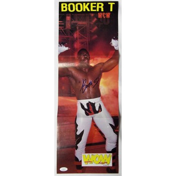 Booker T Signed WCW NWO Wrestling Signed 8x23 Folded Poster JSA Authenticated