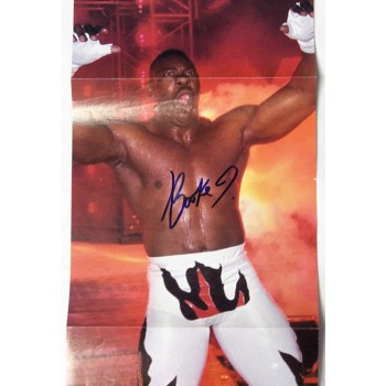 Booker T Signed WCW NWO Wrestling Signed 8x23 Folded Poster JSA Authenticated