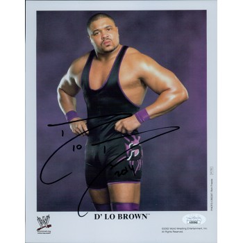 D'Lo Brown WWE WWF TNA Wrestler Signed 8x10 Glossy Photo JSA Authenticated