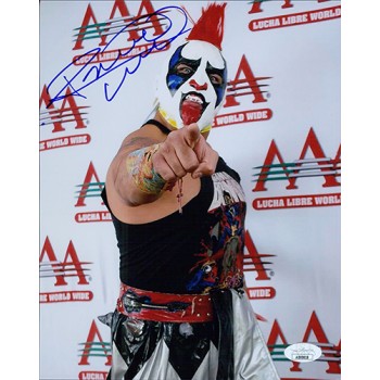 Psycho Clown AAA Lucha Libre Signed 8x10 Glossy Photo JSA Authenticated