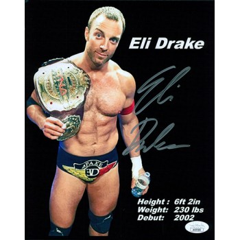 Eli Drake WWE NWA TNA Wrestling Signed 8x10 Glossy Photo JSA Authenticated