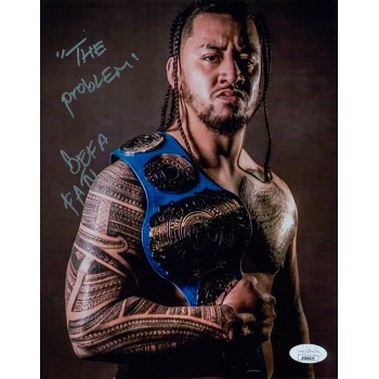 Sefa Fatu Solo Sikoa WWE Wrestling Signed 8x10 Glossy Photo JSA Authenticated