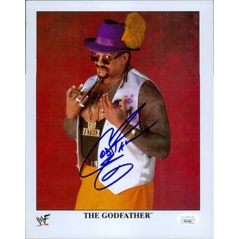 The Godfather Signed WWF/WWE Wrestling 8x10 Glossy Photo JSA Authenticated