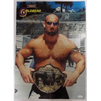 Bill Goldberg WWF WCW WWE Wrestler Signed 15x21 Folded Poster JSA Authenticated