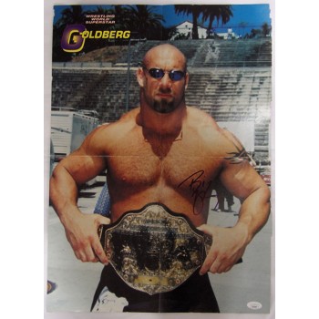 Bill Goldberg WWF WCW WWE Wrestler Signed 15x21 Folded Poster JSA Authenticated