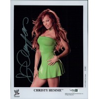 Christy Hemme TNA Wrestler Signed 8x10 Glossy Photo JSA Authenticated