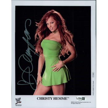 Christy Hemme TNA Wrestler Signed 8x10 Glossy Photo JSA Authenticated