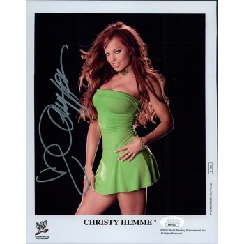 Christy Hemme TNA Wrestler Signed 8x10 Glossy Photo JSA Authenticated