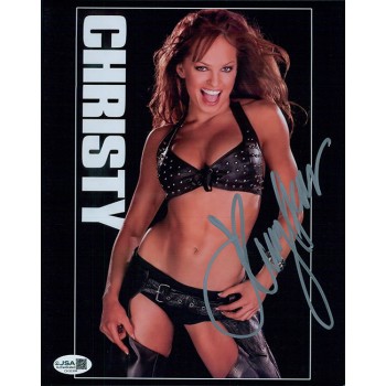 Christy Hemme TNA Wrestler Signed 8x10 Glossy Photo JSA Authenticated