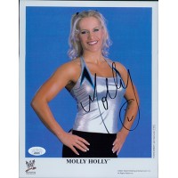 Molly Holly WWE WWF Diva Wrestler Signed 8x10 Glossy Photo JSA Authenticated