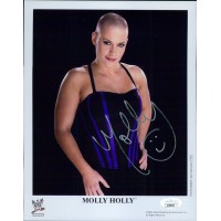 Molly Holly WWE WWF Diva Wrestler Signed 8x10 Glossy Photo JSA Authenticated