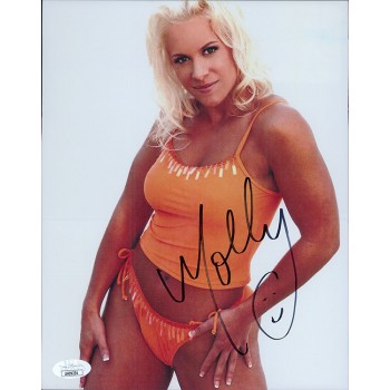 Molly Holly WWE WWF Diva Wrestler Signed 8x10 Glossy Photo JSA Authenticated