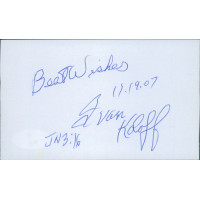 Ivan Koloff WWF Wrestler Signed 3x5 Index Card JSA Authenticated