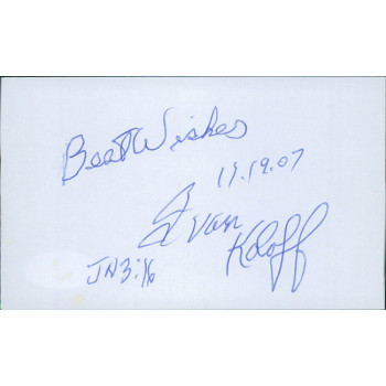 Ivan Koloff WWF Wrestler Signed 3x5 Index Card JSA Authenticated