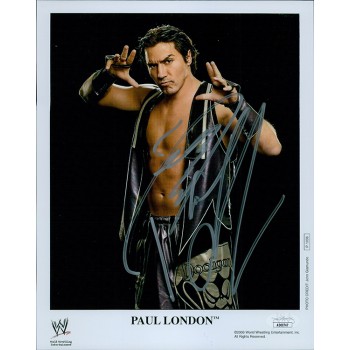 Paul London WWE TNA Lucha Wrestler Signed 8x10 Glossy Photo JSA Authenticated