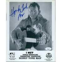 Honky Tonk Man WWE WWF Wrestler 8x10 Cardstock Promo Photo JSA Authenticated