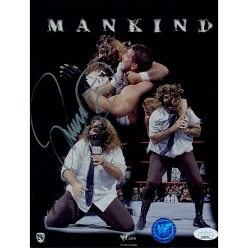 Mankind Mick Foley WWE WWF Wrestler Signed 8x10 Glossy Photo JSA Authenticated