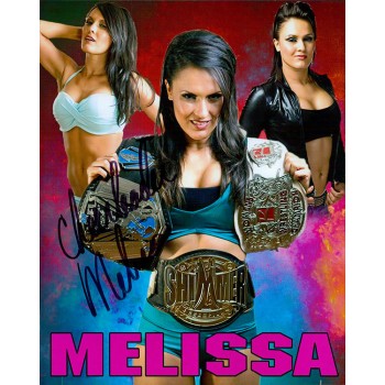 Cheerleader Melissa Anderson Wrestler Signed 8x10 Glossy Photo JSA Authenticated