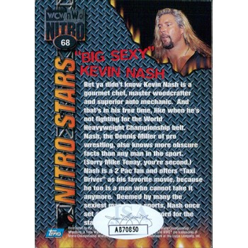 Kevin Nash WCW NWO Signed 1999 Topps Nitro Card #68 JSA Authenticated