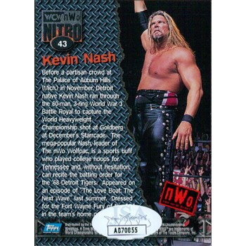 Kevin Nash WCW NWO Signed 1999 Topps Nitro Card #43 JSA Authenticated