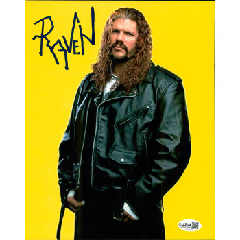 Raven WWE WWF Wrestler Signed 8x10 Glossy Photo JSA Authenticated