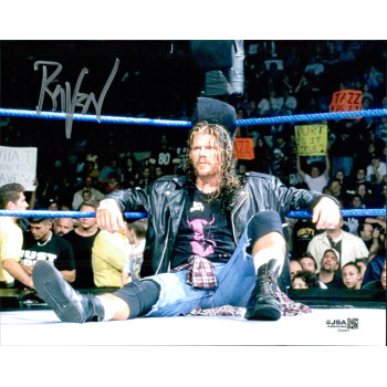 Raven WWE WWF TNA Wrestler Signed 8x10 Glossy Photo JSA Authenticated