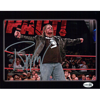 Raven WWE WWF TNA Wrestler Signed 8x10 Glossy Photo JSA Authenticated