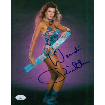 Wendi Richter WWF WWE Wrestler Signed 8x10 Glossy Photo JSA Authenticated