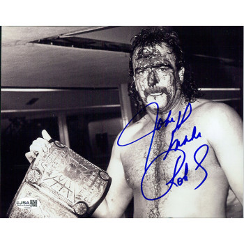 Jake The Snake Roberts WWF WCW Wrestler Signed 8x10 Glossy Photo JSA Authentic
