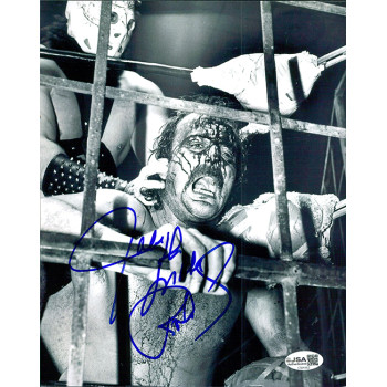 Jake The Snake Roberts WWF WCW Wrestler Signed 8x10 Glossy Photo JSA Authentic Jake The Snake Roberts WWF WCW Wrestler Signed 8x10 Glossy Photo JSA Authentic