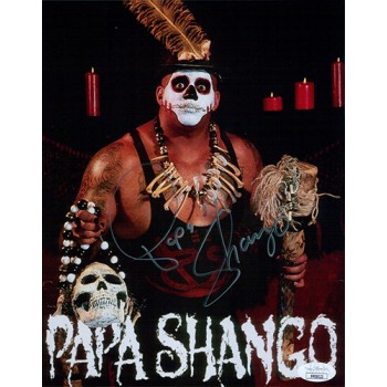Papa Shango WWE WWF Wrestler Signed 8x10 Glossy Photo JSA Authenticated