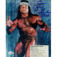 Jimmy Superfly Snuka WWF WWE Signed 8x10 Matte Photo JSA Authenticated Jimmy Superfly Snuka WWF WWE Signed 8x10 Matte Photo JSA Authenticated