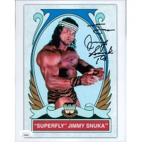 Jimmy Superfly Snuka WWF WWE Signed 8x10 Glossy Photo JSA Authenticated