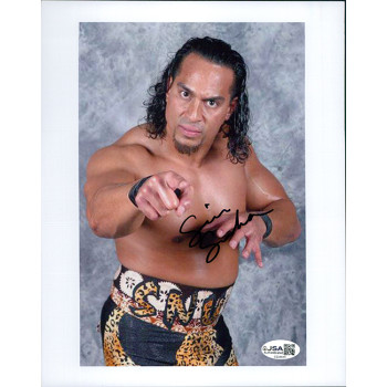 Sim Snuka Jimmy Jr WWE XWF Signed 8x10 Glossy Photo JSA Authenticated