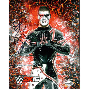 Stardust Cody Rhodes WWE Wrestler Signed 8x10 Glossy Photo JSA Authenticated