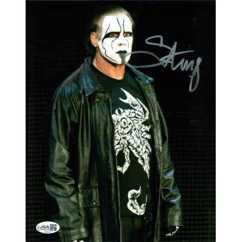 Sting Steve Borden WWF WWE WCW Wrestler Signed 8x10 Glossy Photo JSA Authentic