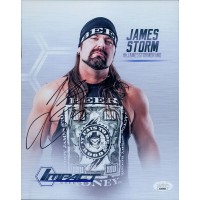 James Storm TNA Impact Wrestler Signed 8x10 Cardstock Photo JSA Authenticated