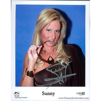 Sunny WWF WWE ECW WCW Diva Wrestler Signed 8x10 Glossy Photo JSA Authenticated